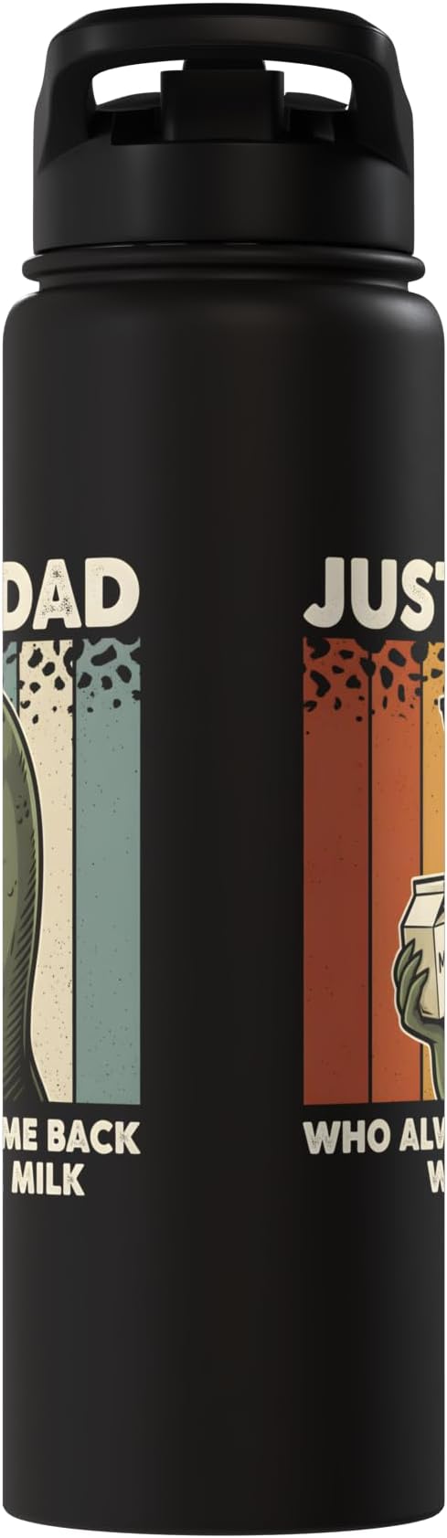 Nessie Dad Who Always Came Back With The Milk Retro Sunset Stainless Steel Insulated Water Bottle