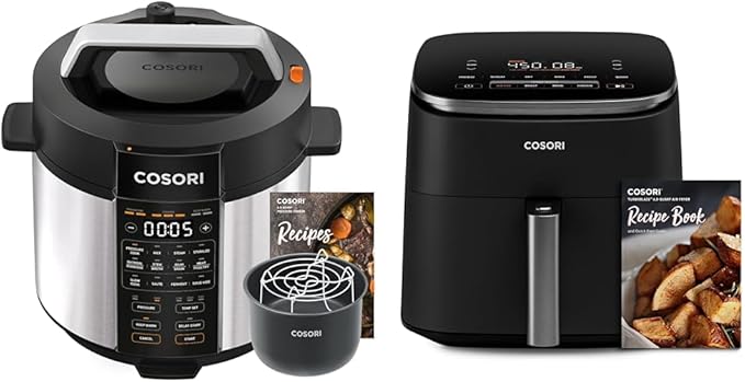 COSORI Electric Pressure Cooker 6 Quart, 9-in-1 Instant Multi Cooker & Air Fryer TurboBlaze 6.0-Quart Compact Airfryer that Roast, Bake, Proof, 9 Functions