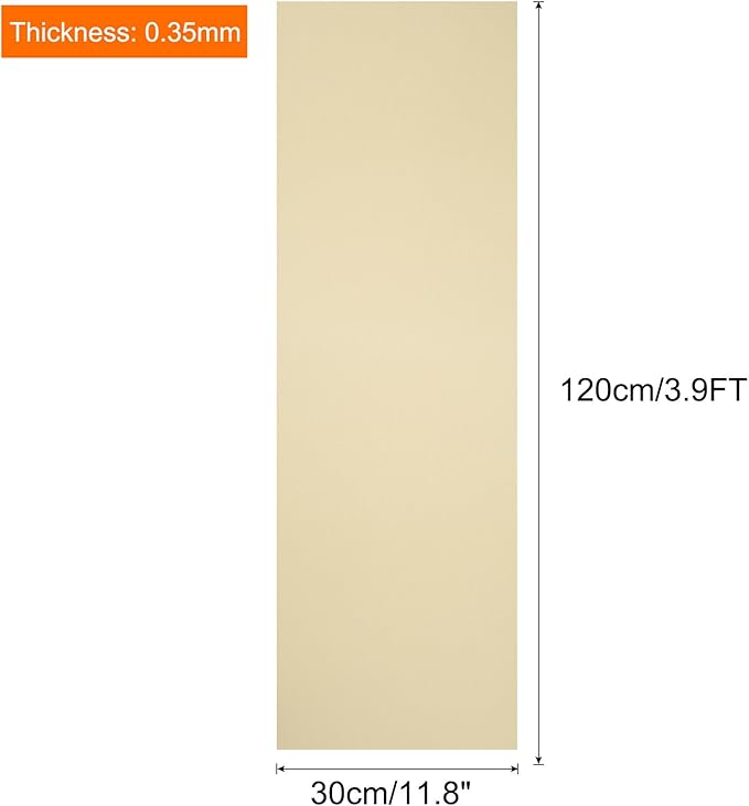 uxcell 11.8IN x 3.9FT Silicone Baking Mat Rolls, Heat Resistant Baking Mats, Non-Stick Pastry Mats, Non-Slip Countertop Mats, Refrigerator Liners Beige