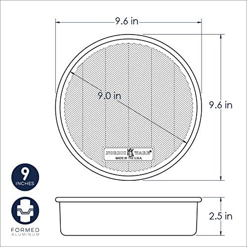 Nordic Ware Prism 9-Inch Round Cake Pan, 2-Pack, Natural