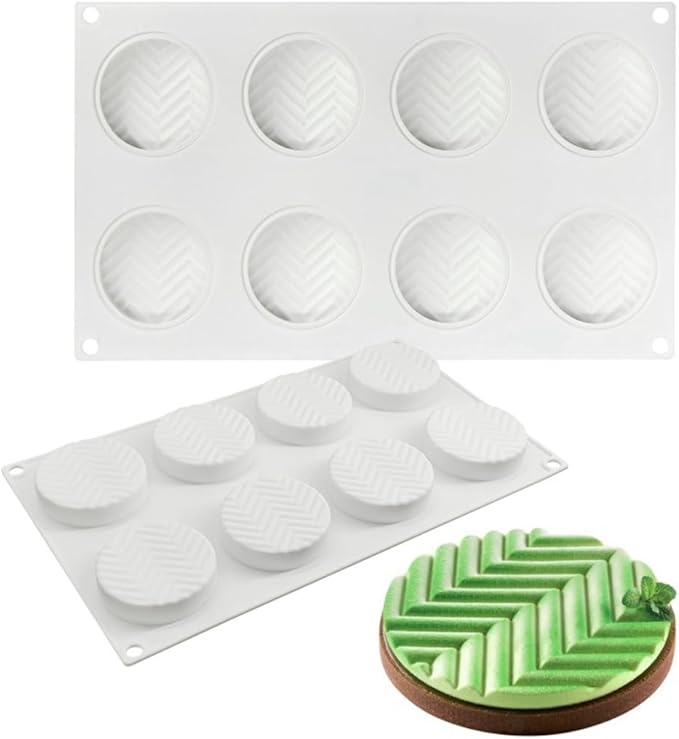 Silicone Mold for Baking Cakes,Soap Molds,Flower Shape Silicone Molds for Homemade French Dessert Mold for Pastry Chocolate,Jelly Chocolate Mold ＆ Ice Cube Tray (E_ Leaf Geometry)