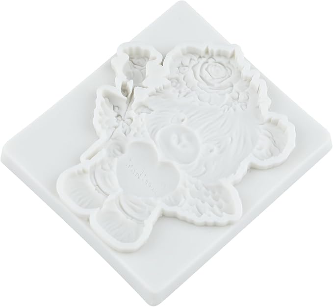 Bear Silicone Fondant Molds Bear Chocolate Candy Mold For Teddy Bears Cake Decoration Wedding Birthday Party Cupcake Topper Polymer Clay Gum Paste Set of 4