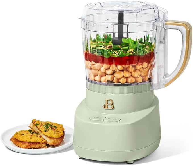 3-Cup Mini Food Chopper, Chop-Puree Selector, Dishwasher Safe Parts & Safe Lid, 250W (Sage Green)