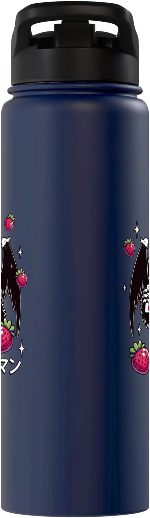 Kawaii Strawberry Milk Shake Carton Mothman Stainless Steel Insulated Water Bottle