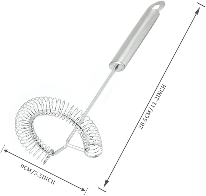 Whisk,Spiral Whisks Egg Beater for Blending Mixing Stirring, Non-Stick Stainless Steel Whisk,11.2 inch