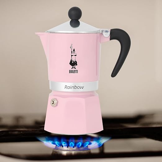Bialetti Moka Express Rainbow (Pink, 6 Cups)