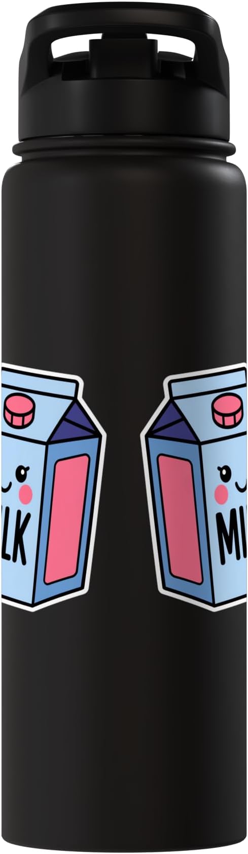 Milk Carton Kawaii Cute Smiling Milk Stainless Steel Insulated Water Bottle