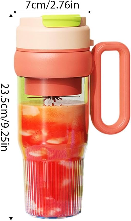 Portable Blender for Smoothies – 7.4V 22,000 RPM Personal Blender with Dual Lids, 304 Stainless Steel Blades, 3000mAh Battery, USB-C Rechargeable, for Travel Office Home