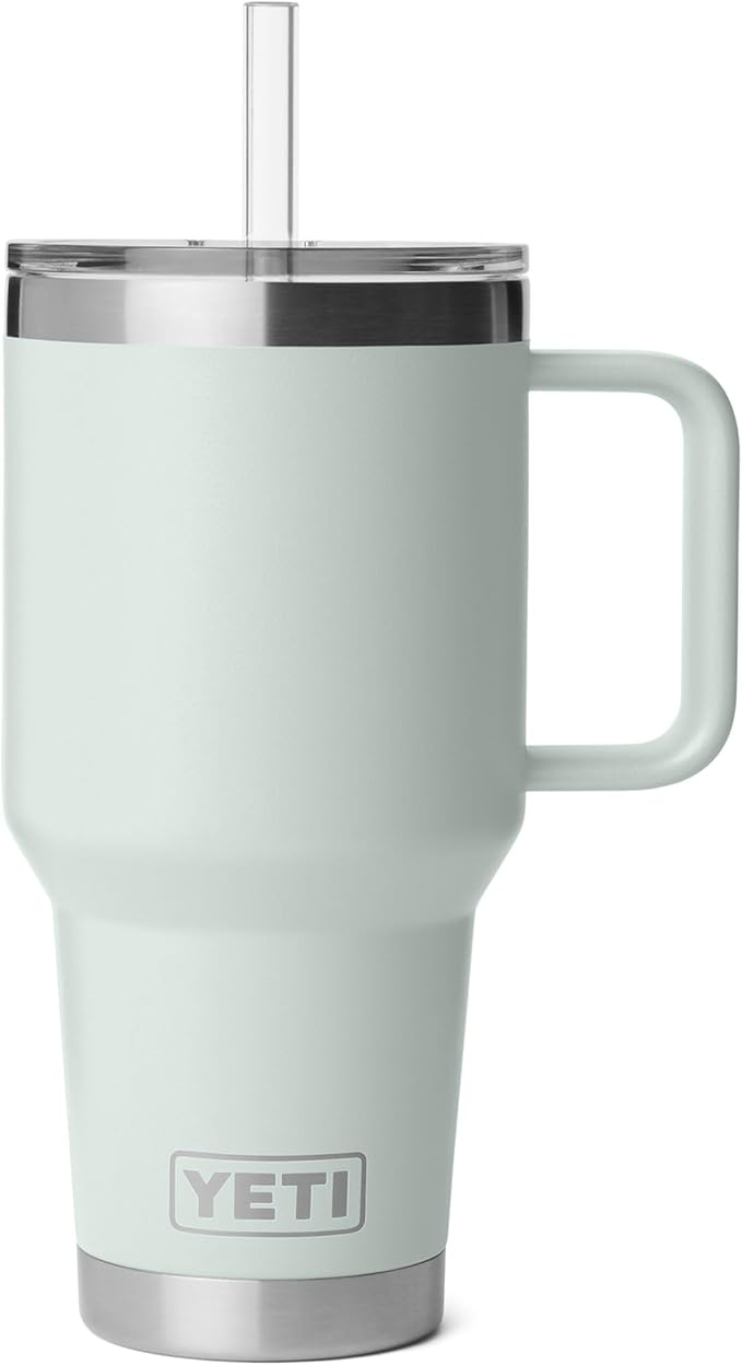 YETI Rambler 35 oz Straw Mug 2.0 - Double-Wall Vacuum Insulation for Cold Beverages – Dishwasher Safe – Cupholder Compatible – Reusable Straw – Comfortable Grip Handle – Travel Mug - Ridgeline