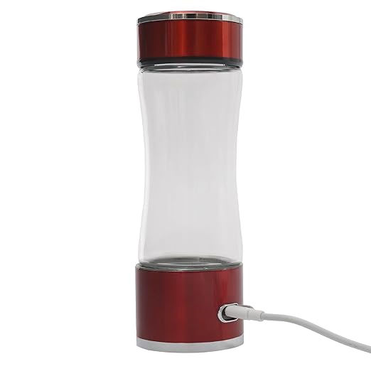 Hydrogen Water Generator Bottle, Portable Rechargeable Ionizer Machine,Improve Water in 3 Minutes, for Home, Office, Travel, Daily Drinking (Red)