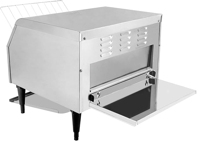 450 Slices/Hour Commercial Toaster, 110V 2600W Electric Conveyor Toaster Oven Stainless Steel Commercial Conveyor Belt Toasters for Restaurant, Bakery, Buffet Use
