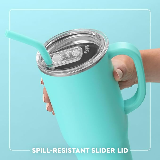 Swig Life 40oz Mega Mug, 40 oz Tumbler with Handle and Straw, Cup Holder Friendly, Dishwasher Safe, Extra Large Insulated Tumbler, Stainless Steel (Love All)
