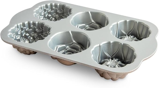 Nordic Ware Floral Cakelet, 3 Cups, Toffee
