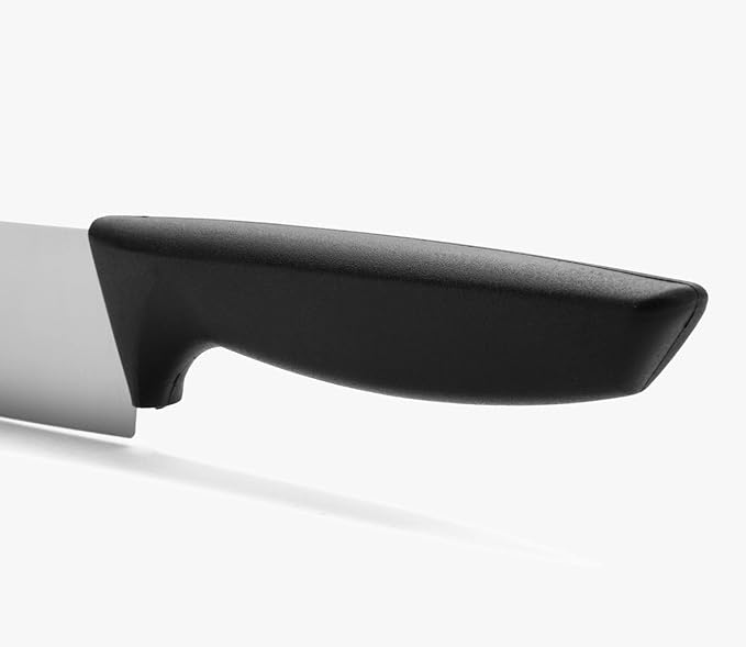 Arcos Chef Knife 8 Inch Nitrum Stainless Steel Blade - Polypropylene Black Handle - Lightweight and Durable for Everyday Use. Niza Series. Color Black. Niza Series