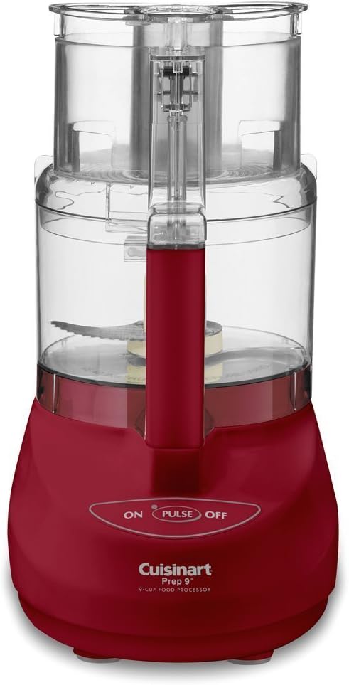 Cuisinart DLC-2009MRY Cuisinart DLC-2009MRY 9-Cup Food Processor, Red (Renewed)