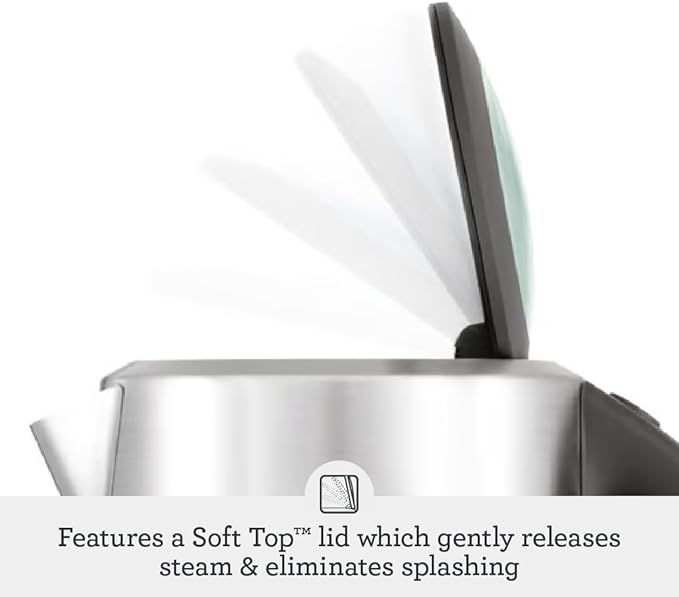 Breville BKE700BSS Soft Top Pure Hot Water Kettle, 7 Cup, Brushed Stainless Steel