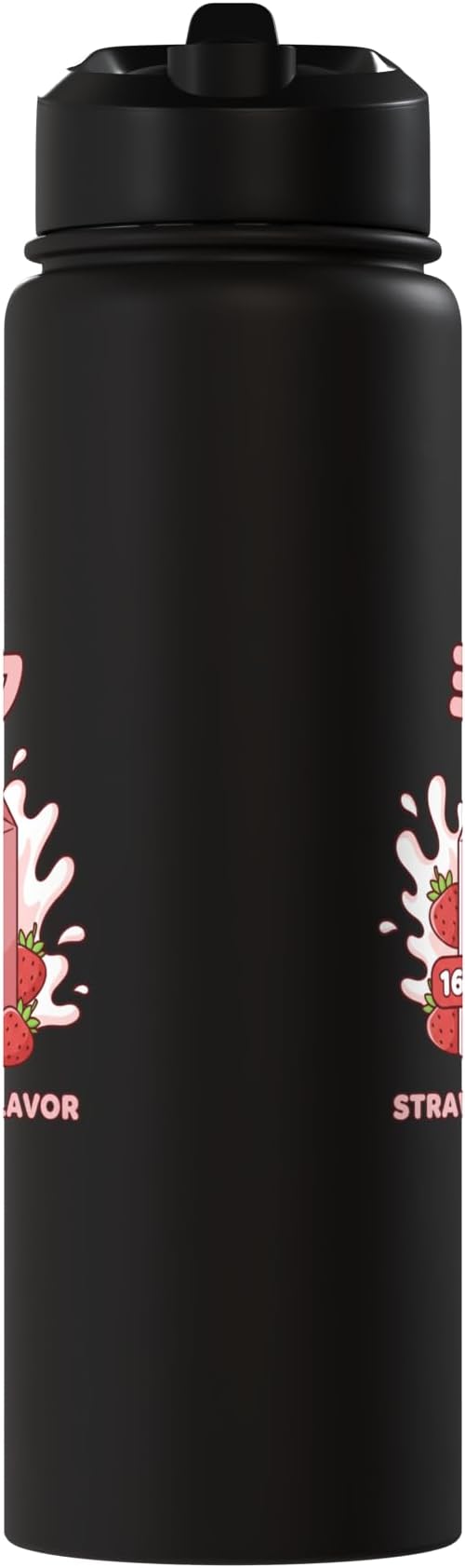 Strawberry Flavor Milk Cartoon Japanese Kawaii Stainless Steel Insulated Water Bottle