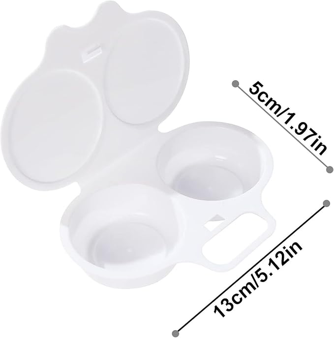 Egg Poacher, Microwave Egg Boiler Poacher, Microwave Egg Poacher, 2 Cavity Nonstick Maker With Lid, Cooker, Specialty Cookware