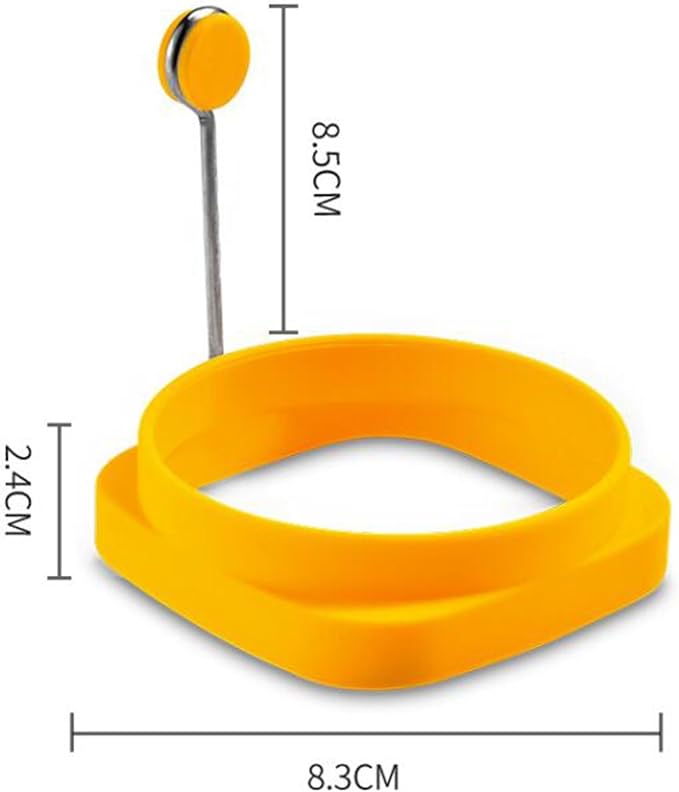 Yelleow Fried Egg High Temperature Resistance Flexible Food Grade Double-sided Square Round Egg Fryer Mould for Home Fried Egg Ring，Specialty Cookware，Eggs Poachers