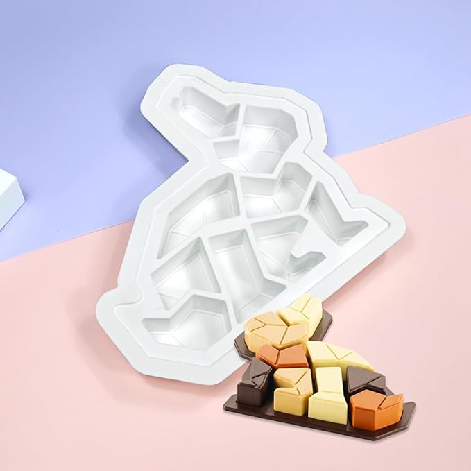 mostsom Honeycomb Molds Silicone Non-Stick Rabbit Cookie Mold Diy Rose Flower Chocolate Mould Used for Jelly, Candy,Biscuits (A_12x11.48x1.2 inch)