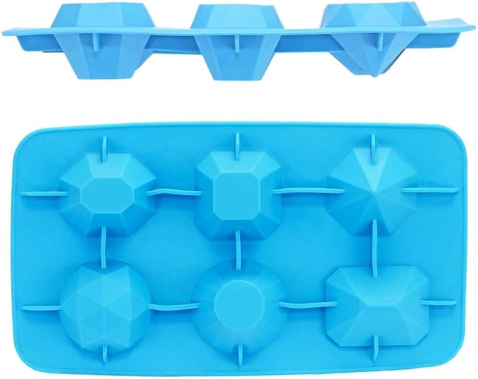 Fairly Odd Novelties Ice Cube Tray, Two Pack, Blue Jewels