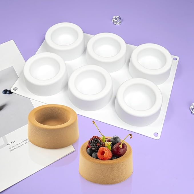mostsom Silicone Molds Mousse Mold Round Cup Design Silicone Cake Molds Dessert Baking Tools Mousse Mould Kitchen Supplies (I_ Round Cup)