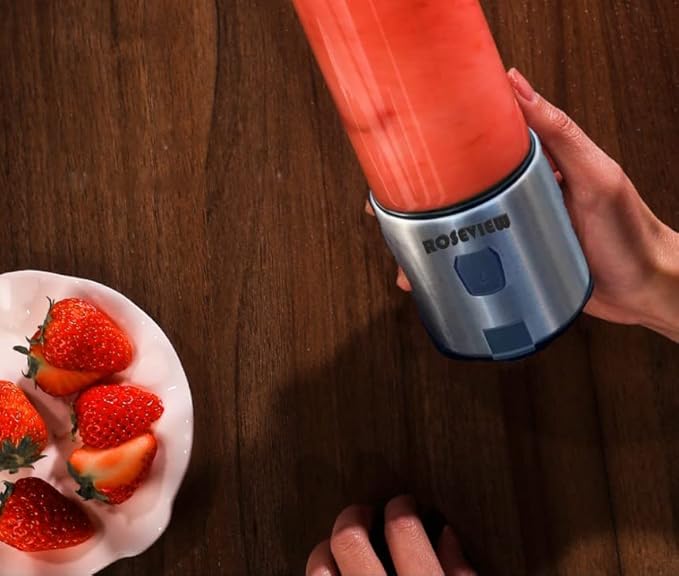 Portable Smoothie blender Glass bottle Mini USB rechargeable 2 battery Handheld Shakes blend Cup USB juicer Cordless Personal smoothies maker mixer