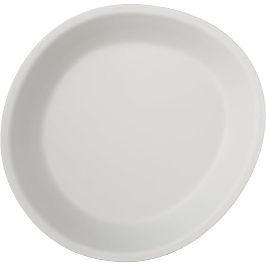Carlisle FoodService Products Ridge Resuable Plastic Plate Coupe Plate for Home and Restaurant, Melamine, 10 Inches, Cement, (Pack of 12)