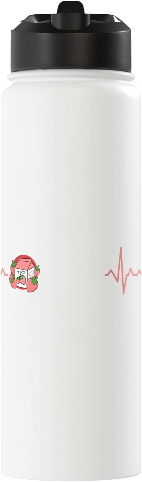 Strawberry Milk Carton Heartbeat Stainless Steel Insulated Water Bottle