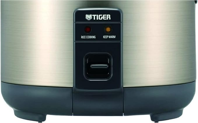 Tiger JNP-S10U 5.5 Cup Capacity White Rice Cooker with Non-Stick Inner Pot, Spatula and Measuring Cup, Keep Warm Upto 12 hours (Stainless Steel Gray)