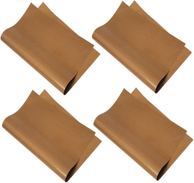 4 Sheets Heat Resistant Baking Mat Ptfe Transfer Sheets for Oven Liner Non Stick Baking Tray Cloth Cookies Pastries and More for Kitchen and Bakery Use