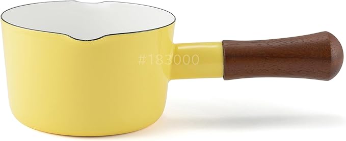 Fuji Horo NA-12M.BY Milk Pan, 4.7 inches (12 cm), Butter Yellow, Induction Compatible, Natural Series