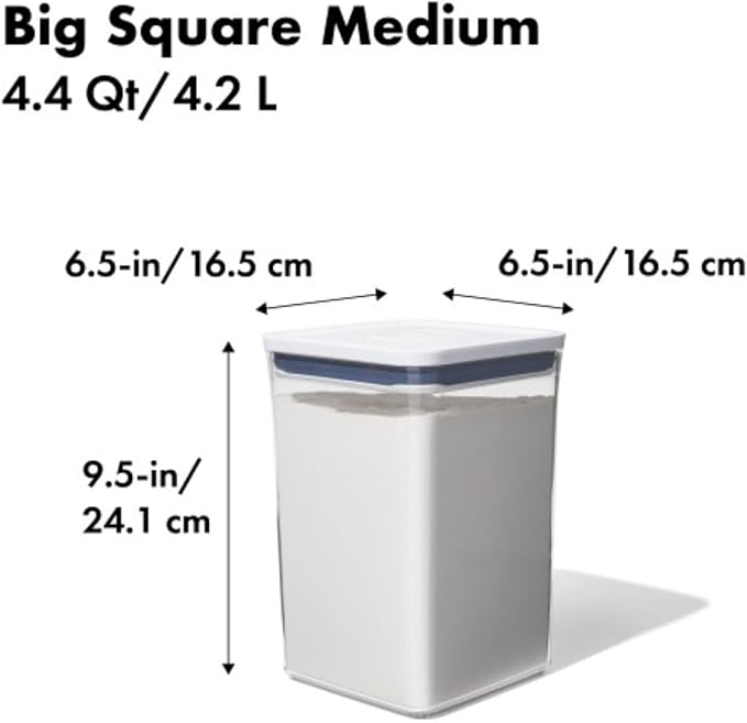 OXO Good Grips POP Container - 4.4 Qt/4.2 L,Airtight Food Storage Containers,(Pack of 4)