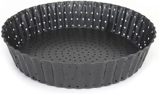 Deep Dish Pie Pan - Quiche Lorraine Pie Pan - 11 inch Tart Pans with Removable Bottoms - 11 inch Tarte Tatin, Apple Pan - Dish Pie Crust - Quiche Baking Dish