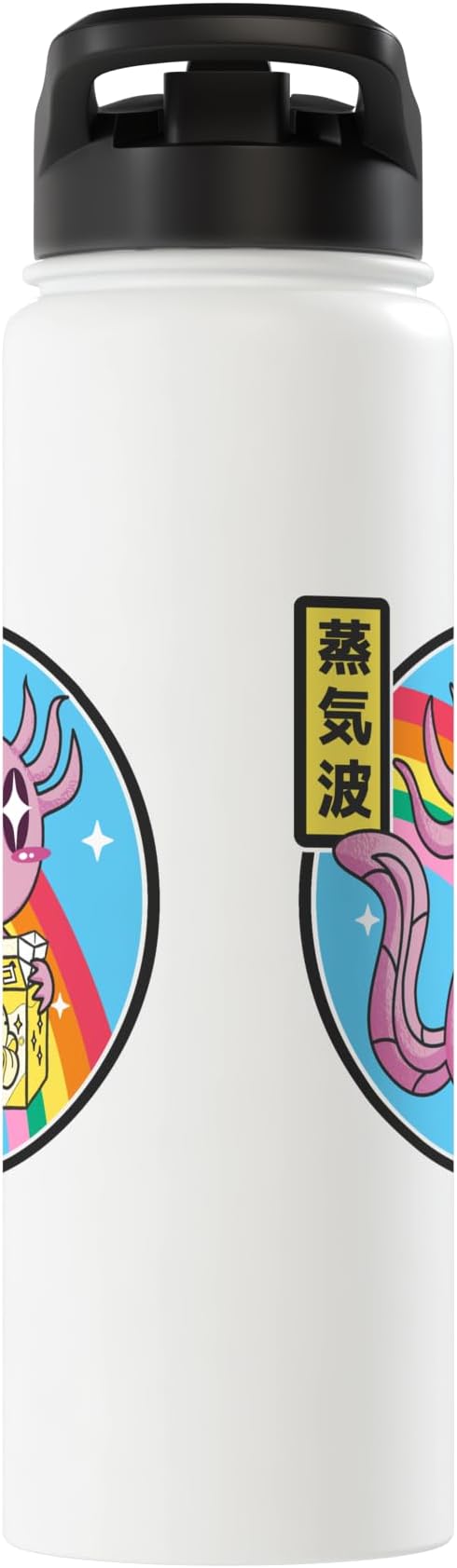 Axolotl Banana Milk Carton Kawaii Retro Rainbow Anime Stainless Steel Insulated Water Bottle