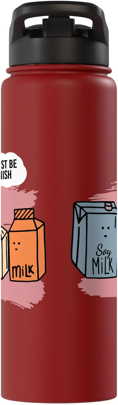 He Must Be Spanish I Milk Soy Milk Milk Carton Fun Soy Stainless Steel Insulated Water Bottle