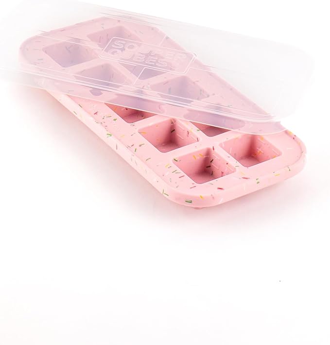 Souper Cubes 2 Tbsp. Silicone Freezer Molds - Perfect for Storing Garlic, Herbs, Ginger, Pesto, Tomato Paste, Lemon Juice, Purees and More - Cotton Candy – 1-Pack