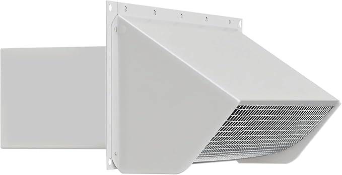 Wall Vent Cap for Broan Exhaust Fan for Kitchen Range Hood Bathroom Exhaust Dryer Vent for 3-1/4" x 10" (white)