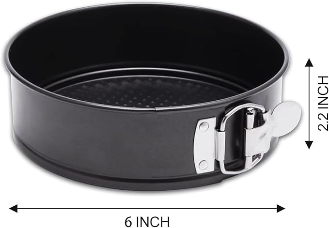 HIWARE 6 Inch Non-stick Springform Pan with Removable Bottom - Leakproof Cheesecake Pan, Compatible with 3 Qt Instant Pot