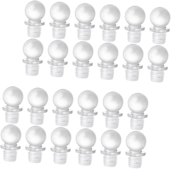 24pcs Glass Ball Wine Stoppers with Silicone Seal Reusable Bottle Caps for Wine Aromatherapy Perfume and Cosmetic Bottles Convenient and Versatile Savers
