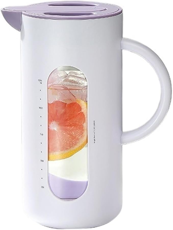 GRFIT Pitcher Cold Kettle for Home, High Temperature Resistant, Cold Kettle Set, Glass Kettle, Cold Bubble Pot Water Jug (Color : Purple)