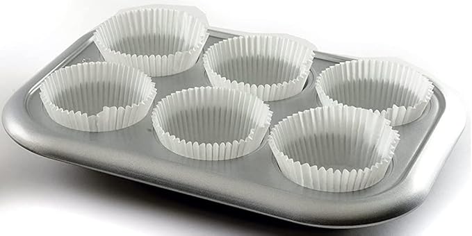 100 Jumbo Cupcake Muffin Liners 2 1/4" X 1 7/8" | Large Tall White Fluted Baking Cups Cupcake Liners
