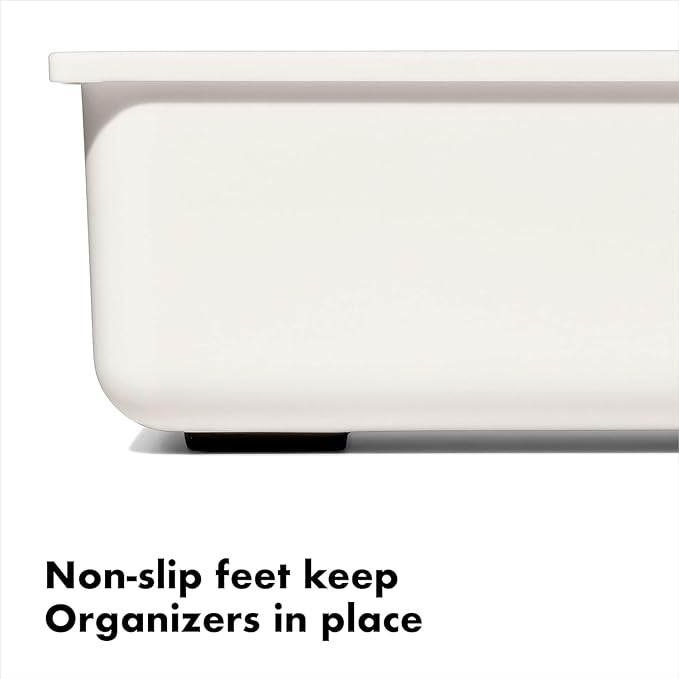OXO Good Grips Kitchen Compact Spice Drawer Organizer, White - Pack of 2