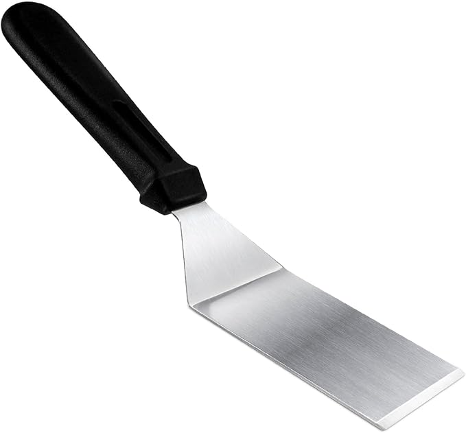 Metal Spatulas for kitchen Use, Professional Serving Spatula with Heat Resistant Handle, 9.8 Inch Stainless Steel Spatula Ideal for Pancakes, Eggs, Griddle Scraper, BBQ or Desserts