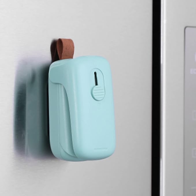 Handheld Heat Vacuum Sealer Snack Sealer Portable Mini Plastic Sealer Household Plastic Bag Food Sealer Hand Pressure Sealer (Color : Green, Size : 8x3.8x4cm)