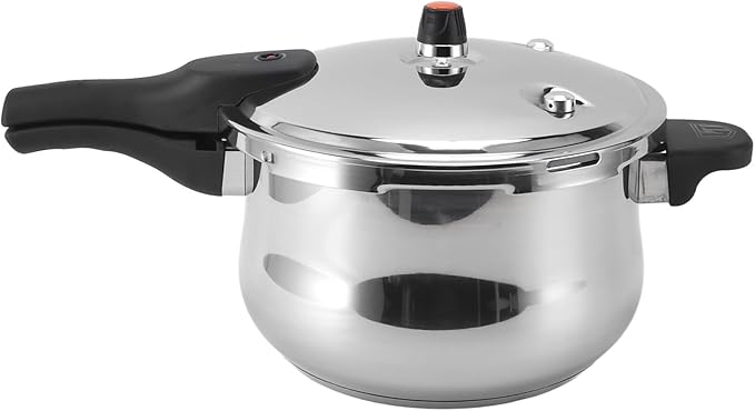 Electric Pressure Cooker, Alarm Valve, Anti-clogging Cover, 80KPA Stainless Steel Pressure Cooker for Gas Stove (7L)