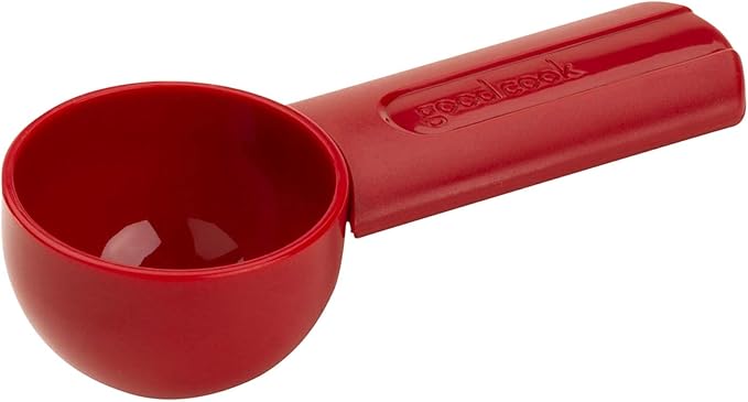 GoodCook Everyday Coffee Scoop, 2-Tablespoon Coffee Measuring Spoon with Extendable Handle, Red