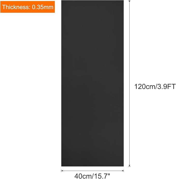 uxcell 15.7IN x 3.9FT Silicone Baking Mat Rolls, Heat Resistant Baking Mats, Non-Stick Pastry Mats, Non-Slip Countertop Mats, Refrigerator Liners Black