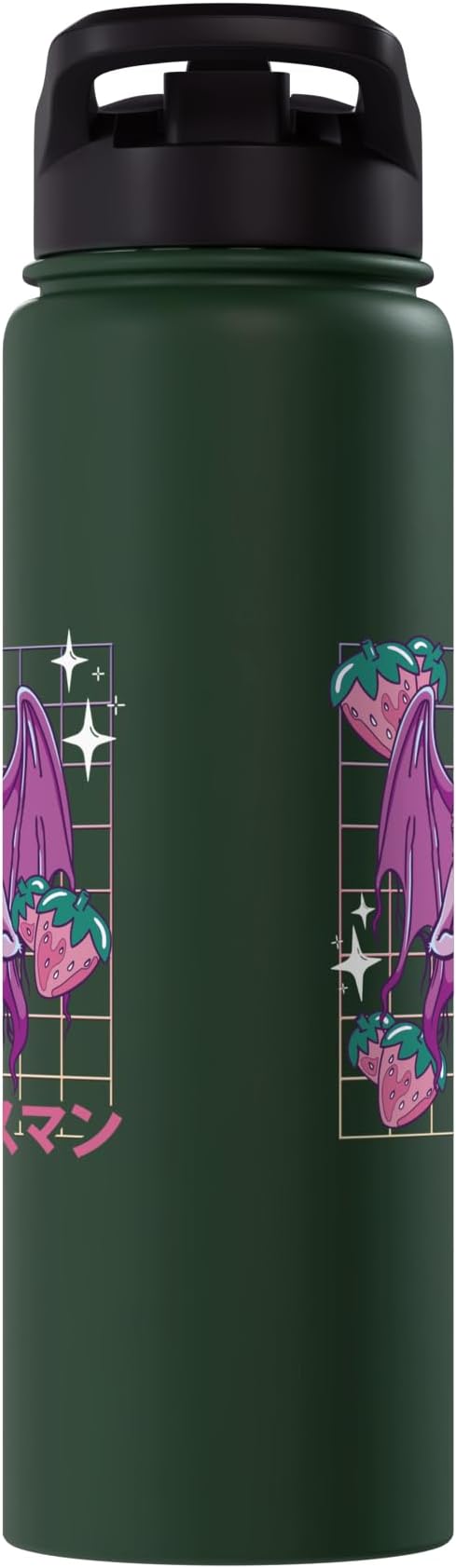 Kawaii Mothman Strawberry Milk Shake Carton Stainless Steel Insulated Water Bottle