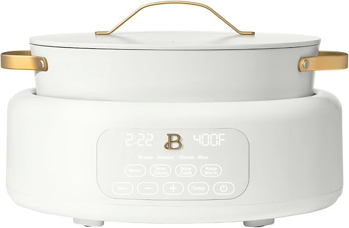 10 in 1 6 Qt Electric Multi-Cooker White Icing by Drew Barrymore